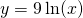 y=9\ln(x)