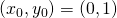 (x_0,y_0)=(0,1)