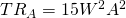 TR_A=15W^2A^2